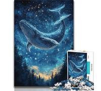 Puzzles pour Adolescents 1000 Baleines sous Le Ciel étoilé, Puzzle pour Adultes, Jeu éducatif, Jouet de défi, décoration d'intérieur Unique et Cadeaux (Taille 38x26cm)
