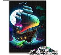 Puzzles pour Adolescents 1000 Bateaux Pirates colorés, Jouets éducatifs, Anti-Stress, décoration d'intérieur Unique et Cadeaux (Taille 26x38cm)