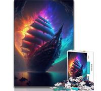Puzzles pour Adolescents 1000 Bateaux Pirates dans l'espace Puzzles pour Adultes Anti-Stress Staycation Kill Time Interaction Parent-Enfant 38x26cm