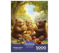 Puzzles pour Adolescents 1000 Bears Picnic Puzzles pour Adultes Jeu Manuel D'assemblage De Motifs Offre Spéciale pour Toute La Famille 38x26cm/1000pcs