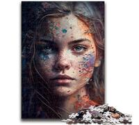 Puzzles pour Adolescents 1000 Beaux Visages de Femmes Jeu éducatif Familial Décoration Murale Cadeaux d'anniversaire et de Noël Uniques 26x38cm