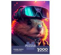 Puzzles pour Adolescents 1000 Beaver Futuristic Puzzles pour Adultes Jeu Manuel Anti-Stress Stimule Le Cerveau 52x38cm/1000pcs