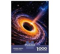 Puzzles pour Adolescents 1000 Black Hole with Accretion Disk and Jet Puzzle Adulte Jeu Familial Amusant Et Humoristique pour Anniversaire, Noël 52x38cm/1000pcs