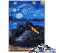 Puzzles pour Adolescents 1000 Black Swan Night Sky Jouets éducatifs Décoration intérieure Unique et Cadeaux pour Les 14 Ans et Plus 26x38cm