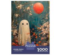 Puzzles pour Adolescents 1000 Boho Ghost with Balloon Puzzles pour Adolescents Jeux Relaxants Améliore La Mémoire Cadeaux d'anniversaire Et Idées Cadeaux Uniques 70x50cm/1000pcs