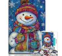 Puzzles pour Adolescents 1000 Bonhommes de Neige d'hiver, Jouets éducatifs et éducatifs, Jeux de Famille, Cadeaux pour Amis et Famille (Taille 75x50cm)