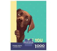 Puzzles pour Adolescents 1000 Brown Labrador Pooping Puzzles pour Adultes Jeu Manuel D'assemblage De Motifs Offre Spéciale pour Toute La Famille 70x50cm/1000pcs