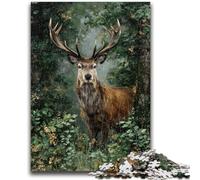 Puzzles pour Adolescents 1000 Cerfs, Jouets de Divertissement Familial avec Affiche et fiche de Questions-réponses Assorties 50x75cm