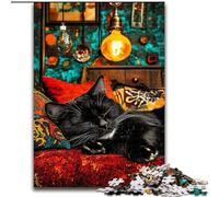 Puzzles pour Adolescents 1000 Chats au Coin du feu, Jeu intellectuel pour développer l'amour Entre Couples à partir de 14 Ans (Taille 26x38cm)