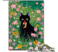 Puzzles pour Adolescents 1000 Chats Noirs artistiques et Abstraits, adaptés aux Personnes de 14 Ans et Plus, Jeux éducatifs, Cadeaux du Père Noël Secret (Taille 26x38cm)