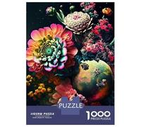 Puzzles pour Adolescents 1000 Colorful Flower Paint Puzzles pour Adolescents Jeux Relaxants Améliore La Mémoire Cadeaux d'anniversaire Et Idées Cadeaux Uniques 52x38cm/1000pcs