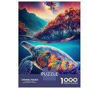 Puzzles pour Adolescents 1000 Colorful Sea Turtle Landscape Puzzles pour Adultes, Jeux De Réflexion, Cadeaux pour Femmes, Cadeaux d'anniversaire Uniques 70x50cm/1000pcs