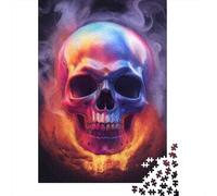 Puzzles pour Adolescents 1000 Colorful Skull Art Print-2 Casse-têtes pour Adultes - Idée Cadeau Parfaite pour Toute La Famille 38x26cm/1000pcs