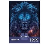 Puzzles pour Adolescents 1000 Cosmic Lion Portrait Puzzle Jeux Amusants Décoration Parfaite Offre Cadeau pour Toute La Famille 52x38cm/1000pcs
