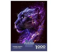 Puzzles pour Adolescents 1000 Cosmic Panther Face Puzzles pour Adultes Jeu Manuel Anti-Stress Stimule Le Cerveau 38x26cm/1000pcs