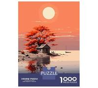 Puzzles pour Adolescents 1000 Cottage Core Sunset Puzzles pour Adultes Jeu Manuel D'assemblage De Motifs Offre Spéciale pour Toute La Famille 70x50cm/1000pcs