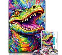 Puzzles pour Adolescents : 1000 Crocodiles colorés, Difficiles à réaliser, mais Amusants et Humoristiques, Cadeaux d'anniversaire et Cadeaux Uniques (75x50cm)