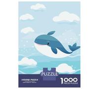 Puzzles pour Adolescents 1000 Cute Whale Kawaii Nursery Puzzle Jeux Amusants Décoration Parfaite Offre Cadeau pour Toute La Famille 70x50cm/1000pcs