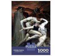 Puzzles pour Adolescents 1000 Dante and Virgil Painting Puzzle Adulte Casse-tête Jeu De Vitesse Manuelle pour Anniversaire, Noël 70x50cm/1000pcs
