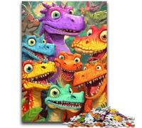 Puzzles pour Adolescents 1000 Dinosaures Jeu éducatif Familial Décoration Murale Cadeaux d'anniversaire et de Noël Uniques 26x38cm