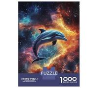 Puzzles pour Adolescents 1000 Dolphin in Cosmos -7 Puzzles pour Adultes Jeu Manuel D'assemblage De Motifs Offre Spéciale pour Toute La Famille 70x50cm/1000pcs