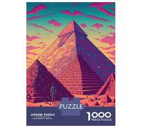 Puzzles pour Adolescents 1000 Egyptian Pyramid Puzzle pour Adultes Jeu De Réflexion Analyse Et Logique Cadeaux Anti-Stress 70x50cm/1000pcs