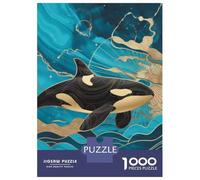 Puzzles pour Adolescents 1000 Elegant Orca Whale in Ocean Puzzles pour Adultes Jeu Manuel Anti-Stress Stimule Le Cerveau 70x50cm/1000pcs