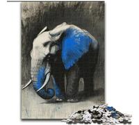 Puzzles pour Adolescents 1000 éléphants aquarelles pour Les 14 Ans et Plus Défi éducatif Activités Amusantes à la Maison, Cadeaux d'anniversaire, Cadeaux de Voyage (Taille 26x38cm)