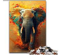 Puzzles pour Adolescents 1000 éléphants aquarelles pour Les 14 Ans et Plus Défi éducatif Activités Amusantes à la Maison, Cadeaux d'anniversaire, Cadeaux de Voyage (Taille 50x75cm)