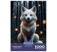 Puzzles pour Adolescents 1000 Enchanted Forest Fox Puzzle pour Adultes Jeu De Réflexion Analyse Et Logique Cadeaux Anti-Stress 70x50cm/1000pcs