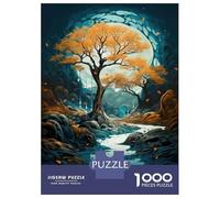 Puzzles pour Adolescents 1000 Enchanted Forest Moonlit Scene Puzzles pour Adultes Jouets Anti-Stress Cadeaux pour Femmes Idéal comme Cadeau pour Toute La Famille 70x50cm/1000pcs