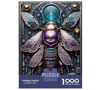 Puzzles pour Adolescents 1000 Ethereal Steampunk Cicada Puzzles pour Adultes, Jouets À Monter Soi-même, Cadeau d'anniversaire Idéal pour Toute La Famille 38x26cm/1000pcs