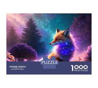 Puzzles pour Adolescents 1000 Fantasy Fox in Enchanted Forest Puzzles pour Adultes, Jouets À Monter Soi-même, Cadeau d'anniversaire Idéal pour Toute La Famille 52x38cm/1000pcs