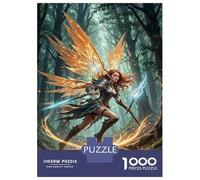 Puzzles pour Adolescents 1000 Fantasy Warrior Art Print Puzzles pour Adultes Jouets Anti-Stress Cadeaux pour Femmes Idéal comme Cadeau pour Toute La Famille 38x26cm/1000pcs