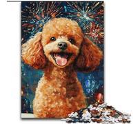 Puzzles pour Adolescents 1000 Feux d'artifice Caniche pour 14 Ans et Plus Difficile à compléter mais Amusant et Humoristique Superbes Cadeaux et Jouets (Taille 26x38cm)