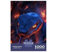 Puzzles pour Adolescents 1000 Fiery Serpent's Gaze -3 Puzzles pour Adultes Jeu Manuel D'assemblage De Motifs Offre Spéciale pour Toute La Famille 52x38cm/1000pcs