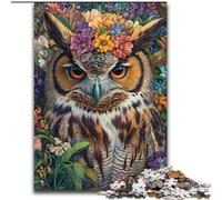 Puzzles pour Adolescents 1000 Fleurs de Hibou pour Les 14 Ans et Plus Difficile à compléter mais Amusant et Humoristique Superbes Cadeaux et Jouets (Taille 26x38cm)