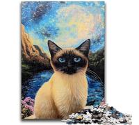 Puzzles pour Adolescents 1000 Fleurs et Chats Jeu éducatif Défi Jouet Décoration Murale Cadeaux d'anniversaire et de Noël Uniques 50x75cm