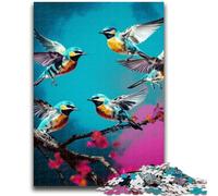 Puzzles pour Adolescents 1000 Fleurs et Oiseaux 1000 pièces pour Adultes, Design Dynamique et Unique, expérience de Puzzle relaxante et stimulante (75x50cm)