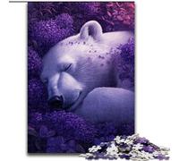 Puzzles pour Adolescents 1000 Fleurs et Ours Polaires, Jouets éducatifs, Jeux Anti-Stress, décoration d'intérieur Unique et Cadeaux (Taille 26x38cm)