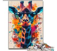 Puzzles pour Adolescents 1000 girafes aquarelles, entraînez Votre Cerveau et Vos Mains Cadeaux d'anniversaire et Cadeaux Uniques pour Les 14 Ans et Plus (Taille 26x38cm)