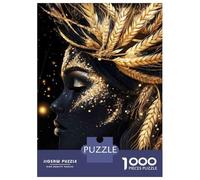 Puzzles pour Adolescents 1000 Golden Wheat Goddess Puzzles pour Adultes Jouets Anti-Stress Cadeaux pour Femmes Idéal comme Cadeau pour Toute La Famille 38x26cm/1000pcs