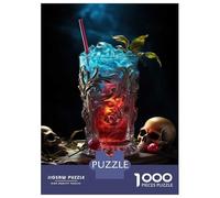 Puzzles pour Adolescents 1000 Gothic Cocktail Glass Set Casse-têtes pour Adultes - Idée Cadeau Parfaite pour Toute La Famille 52x38cm/1000pcs