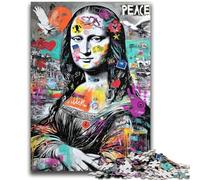 Puzzles pour Adolescents 1000 Graffitis de la Joconde pour Les 14 Ans et Plus Jeu de réflexion Meilleur Cadeau pour Adultes et Adolescents 26x38cm