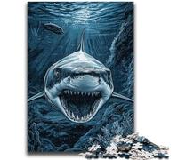 Puzzles pour Adolescents 1000 Grands Requins Blancs, Jeux éducatifs, Anti-Stress, adaptés à la décoration de Bureau 50x75cm