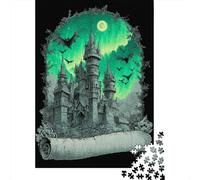 Puzzles pour Adolescents 1000 Halloween Castle Scroll Casse-têtes pour Adultes - Idée Cadeau Parfaite pour Toute La Famille 70x50cm/1000pcs