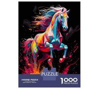 Puzzles pour Adolescents 1000 Horse Painting Puzzles pour Adultes, Jouets À Monter Soi-même, Cadeau d'anniversaire Idéal pour Toute La Famille 52x38cm/1000pcs