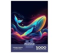 Puzzles pour Adolescents 1000 Iridescent Cosmic Whale Puzzles pour Adultes Jeu Manuel Anti-Stress Stimule Le Cerveau 52x38cm/1000pcs