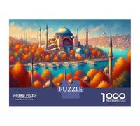 Puzzles pour Adolescents 1000 Istanbul Turkey Travel Guide Puzzle Adulte Casse-tête Jeu De Vitesse Manuelle pour Anniversaire, Noël 70x50cm/1000pcs