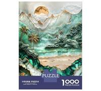 Puzzles pour Adolescents 1000 Jade Sea Lagoon Kintsugi Puzzles pour Adultes, Jouets À Monter Soi-même, Cadeau d'anniversaire Idéal pour Toute La Famille 70x50cm/1000pcs
